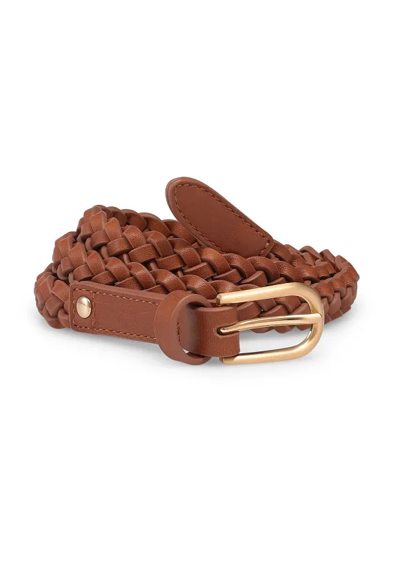Arrow Hand-Plaited Leather Belt