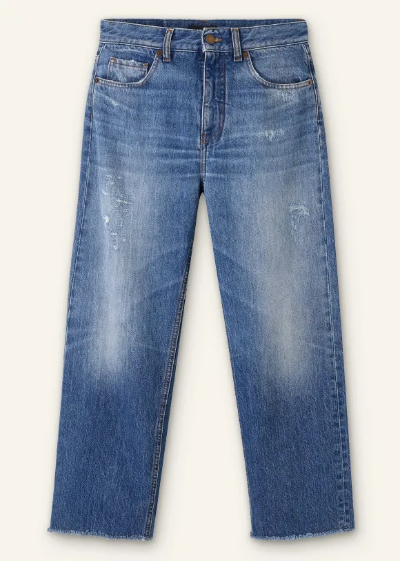 Authentic Distressed Relaxed Straight Jean