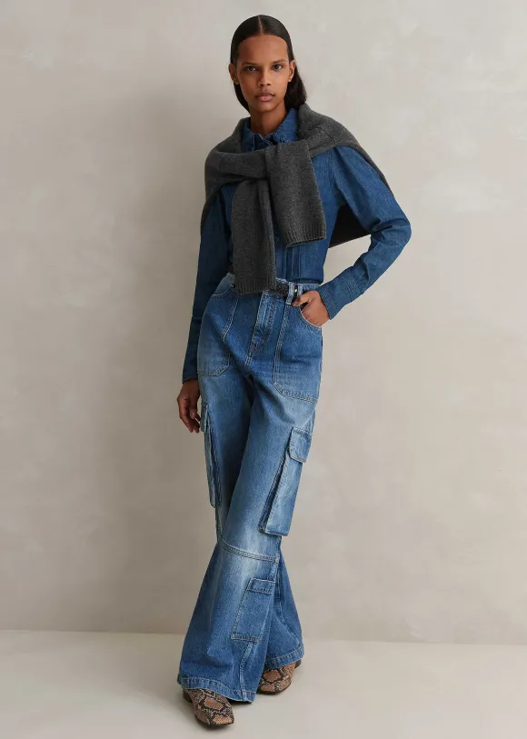 Baggy Cargo Denim Trouser