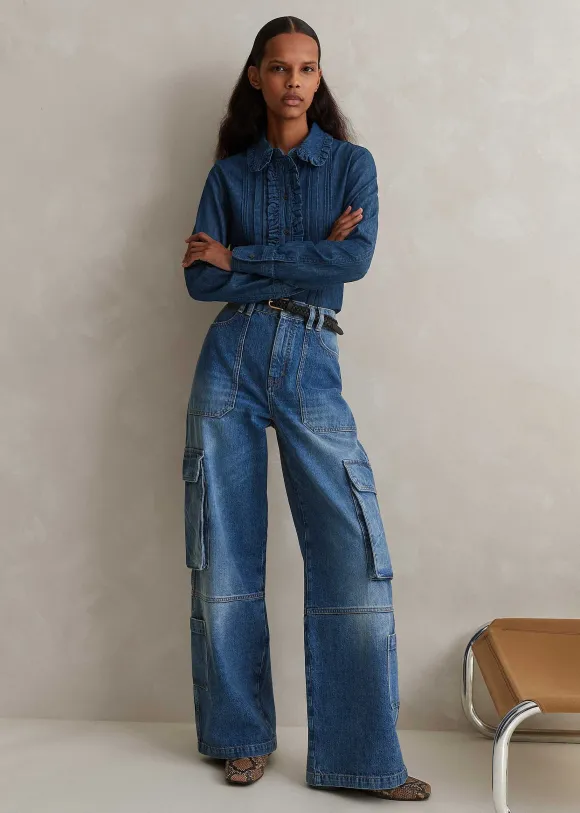 Baggy Cargo Denim Trouser