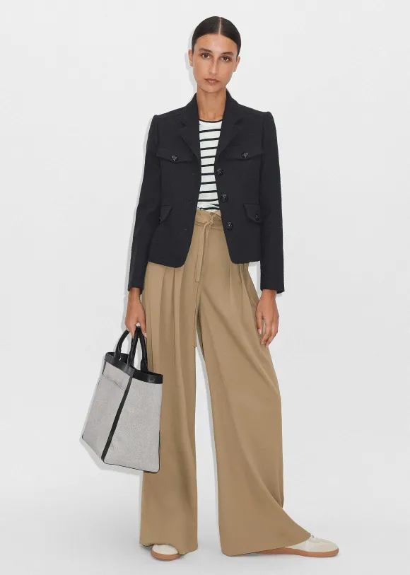 Bracelet Sleeve Boucle Crop Jacket