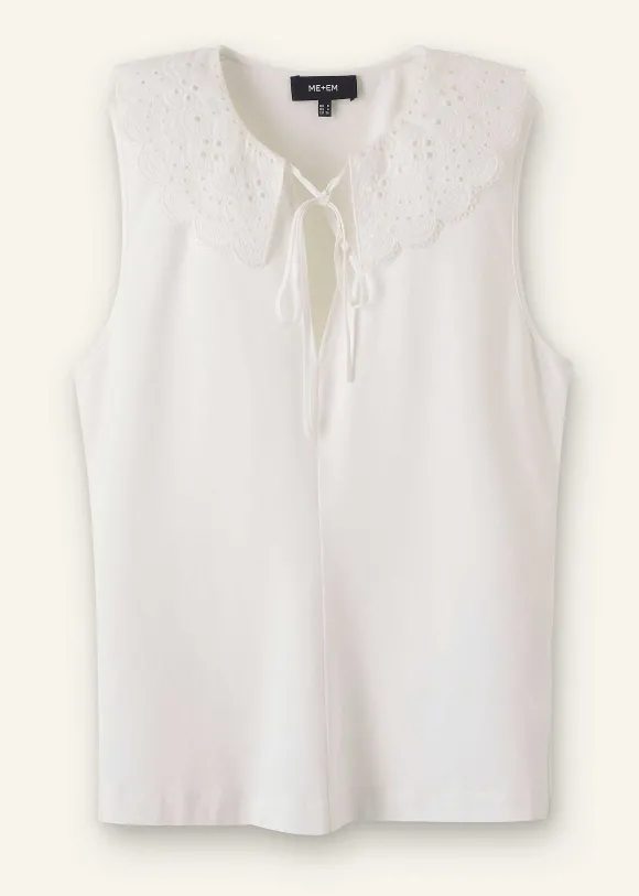 Broderie Bib Sleeveless Layering Tank