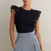 Broderie Trim Tank Top