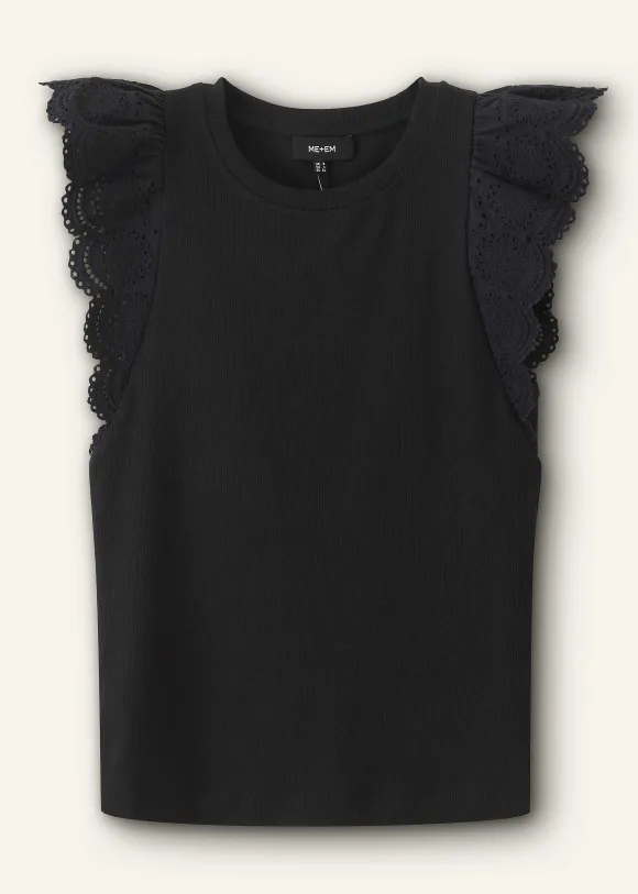 Broderie Trim Tank Top