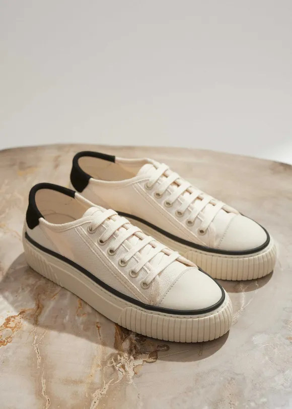 Canvas Lace Up Trainer