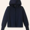 Cashmere Drop Shoulder Box Crop Hoody