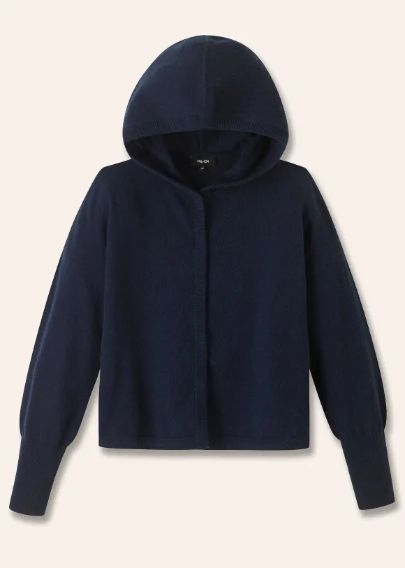 Cashmere Drop Shoulder Box Crop Hoody