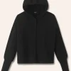 Cashmere Drop Shoulder Box Crop Hoody