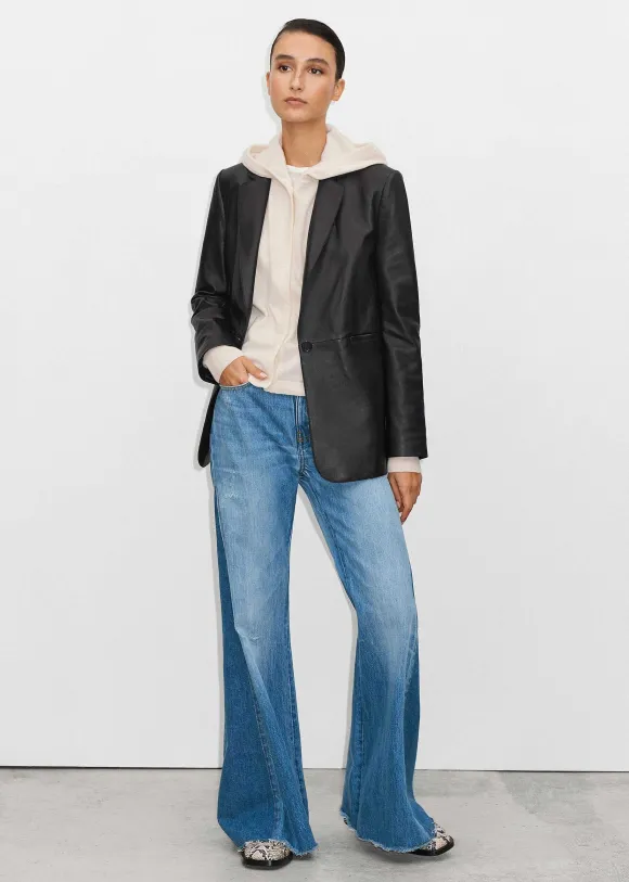 Cashmere Drop Shoulder Box Crop Hoody