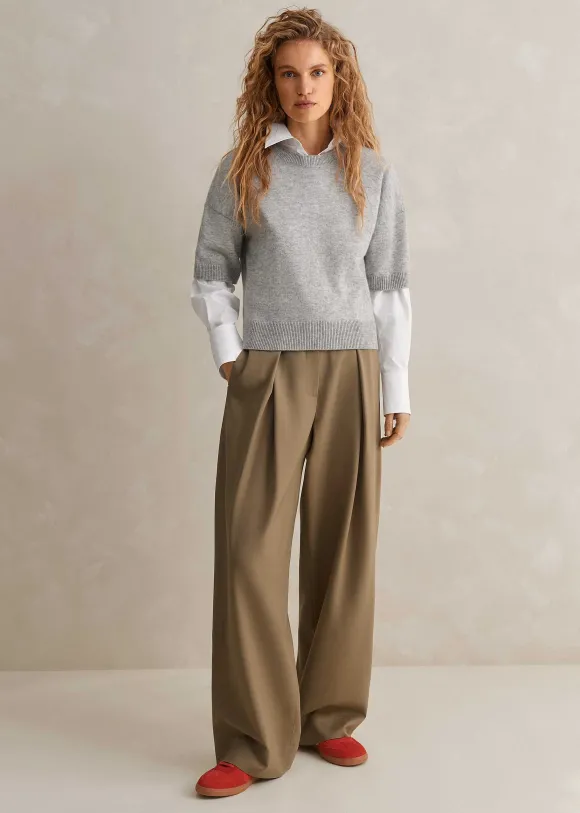 Cashmere Relaxed Crop Tee