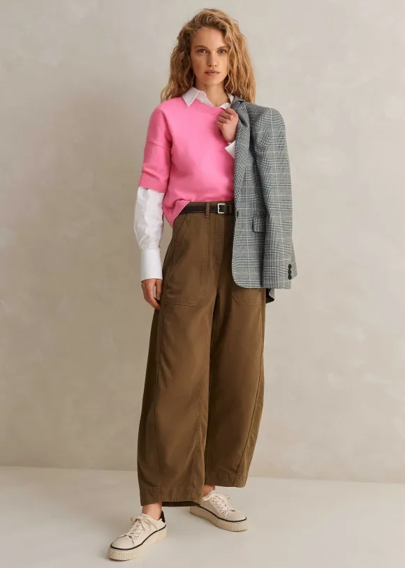 Cashmere Relaxed Crop Tee