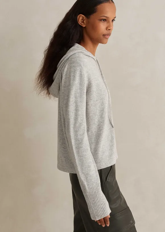 Cashmere Relaxed Fit Box Zip Hoody