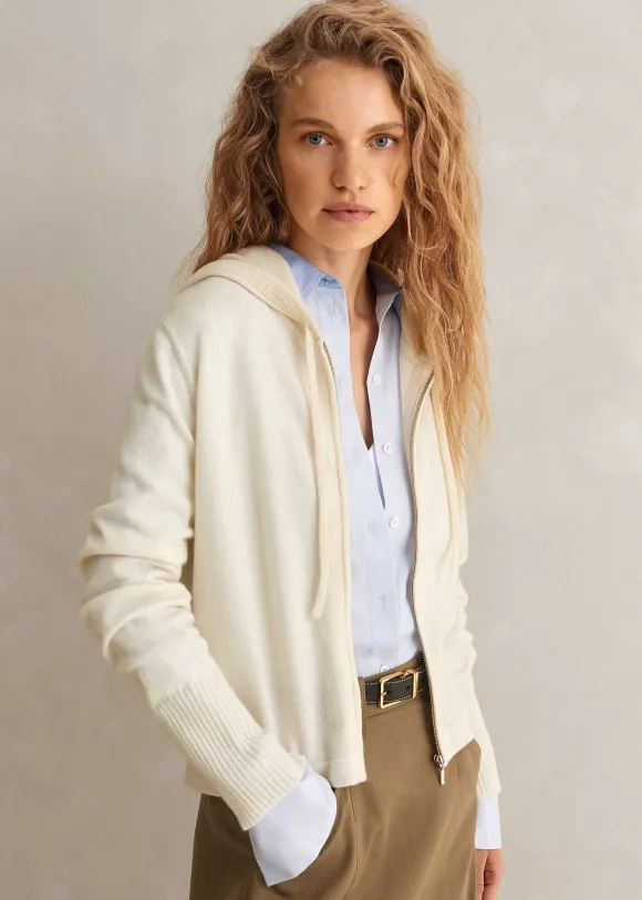 Cashmere Relaxed Fit Box Zip Hoody