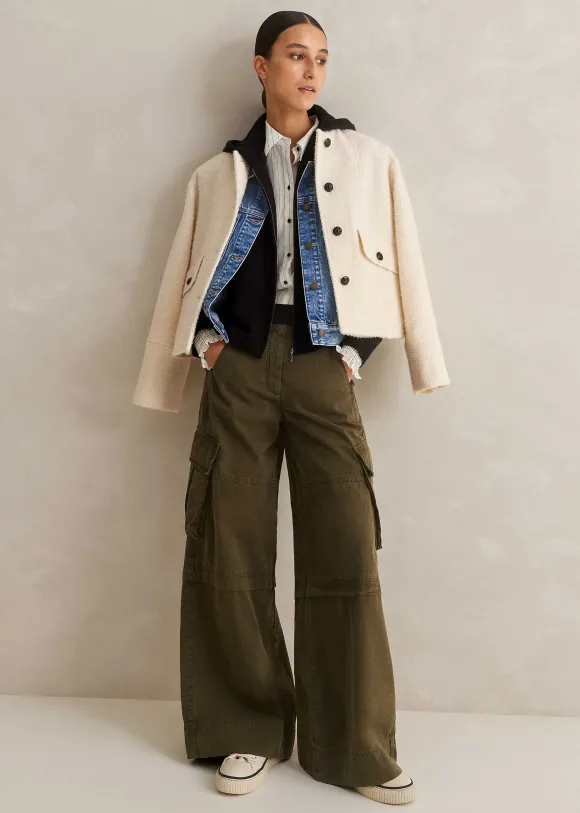 Cashmere Relaxed Fit Box Zip Hoody