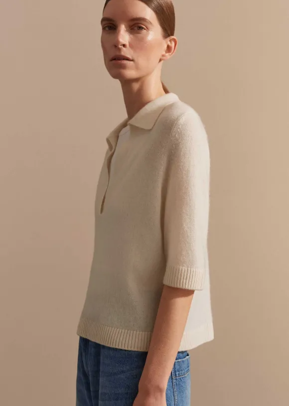 Cashmere Relaxed Polo Shirt