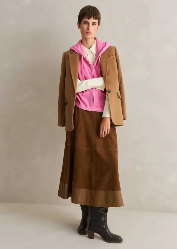 Cashmere Sleeveless Relaxed Zip Hoody