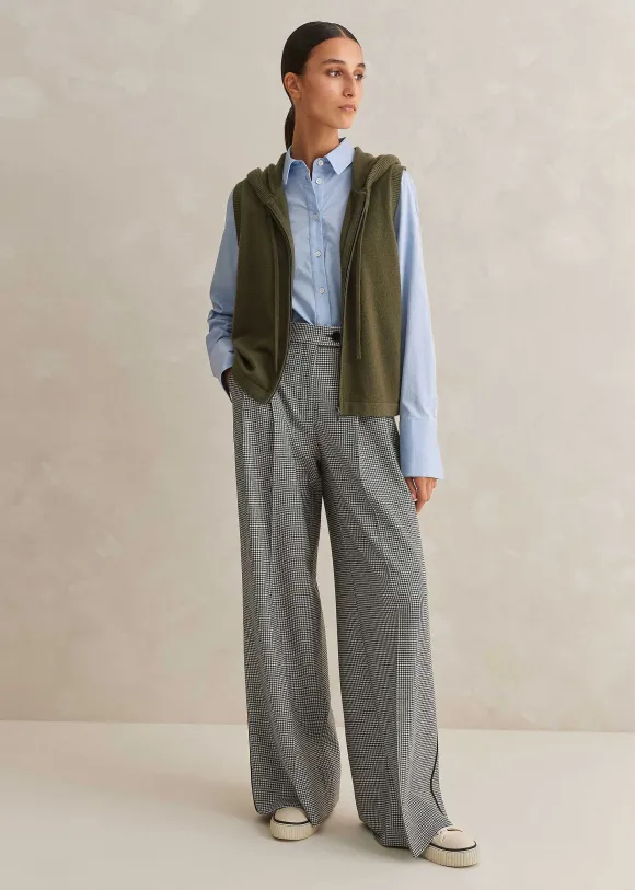 Cashmere Sleeveless Relaxed Zip Hoody