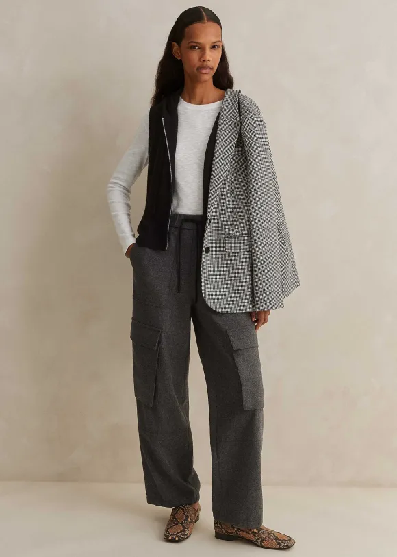 Cashmere Sleeveless Relaxed Zip Hoody