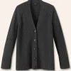Cashmere-Blend Swing Cardigan