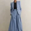 Chambray Tailoring Fitted Blazer