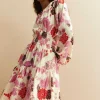 Cheesecloth Bali Print Fit And Flare Dress