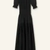 Cheesecloth Cut Out Full-Length Dress