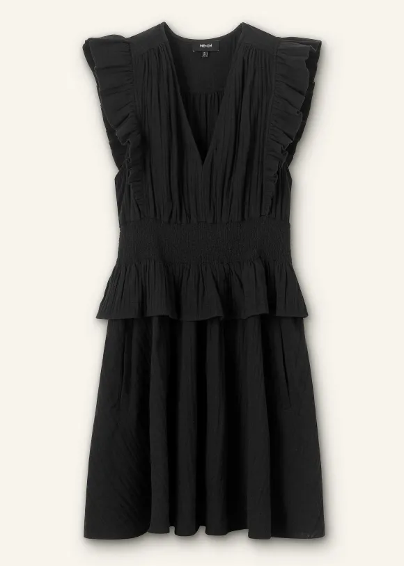 Cheesecloth Fit And Flare Short Dress