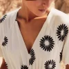 Cheesecloth Modern Daisy Print Midi Dress
