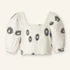 Cheesecloth Modern Daisy Print Blouse