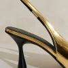 Chisel Toe Metallic Slingback