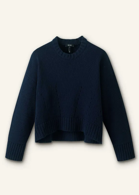 Chunky Cotton Curved Hem Jumper