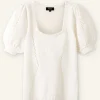 Chunky Cotton Fashioned Square Neck Tee