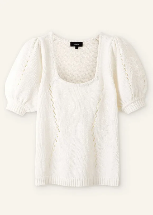 Chunky Cotton Fashioned Square Neck Tee