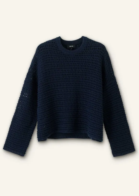 Chunky Cotton Open Stitch Box Jumper