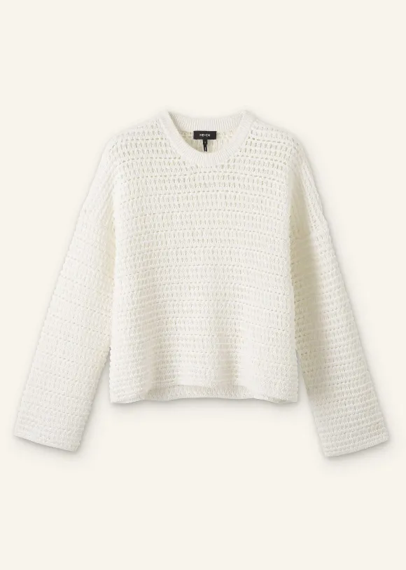 Chunky Cotton Open Stitch Box Jumper