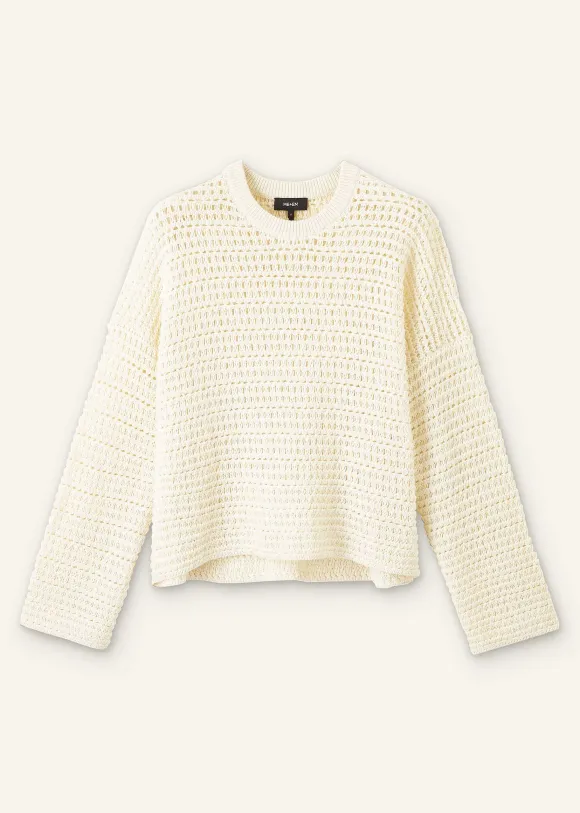 Chunky Cotton Open Stitch Box Jumper