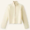 Chunky Cotton Rib Zip Through Cardigan