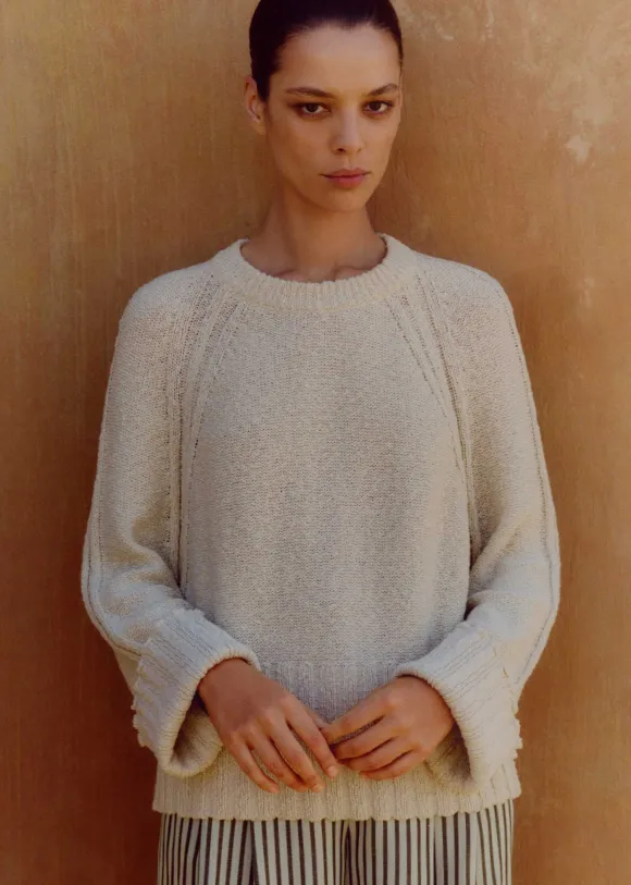 Cotton Boucl Relaxed Jumper
