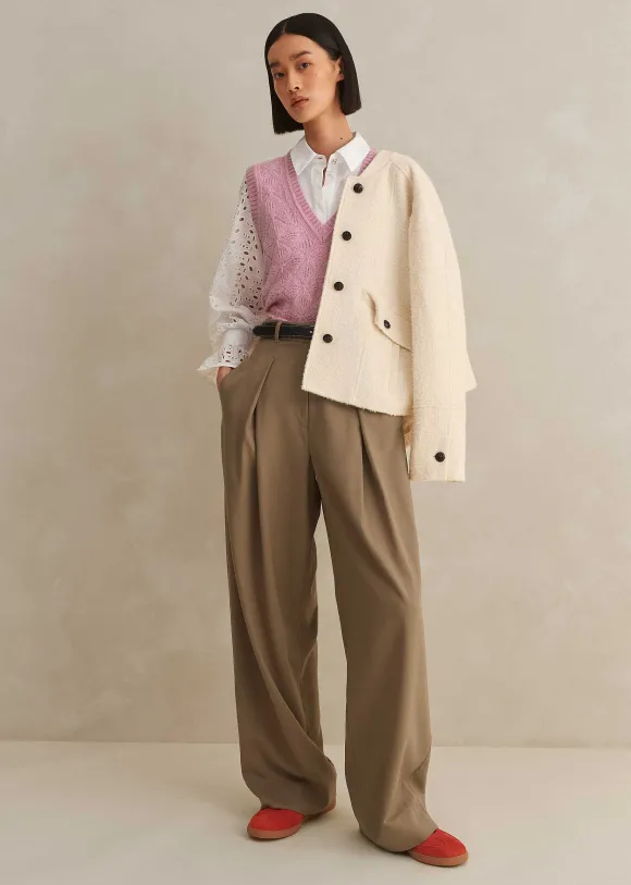 Cotton Broderie Layering Shirt