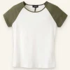 Cotton Contrast Baseball Tee