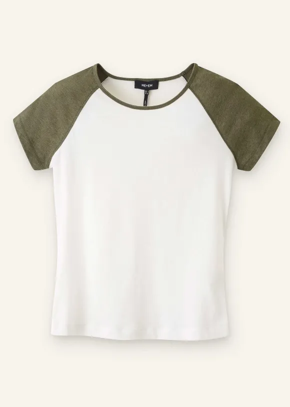 Cotton Contrast Baseball Tee