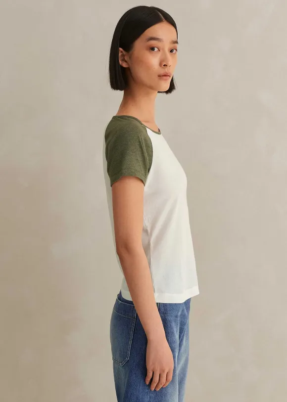 Cotton Contrast Baseball Tee
