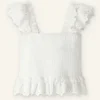 Cotton Delicate Broderie Shirred Top