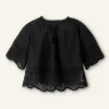 Cotton Lace Flower Broderie Blouse