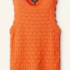 Cotton Lace Stitch Knit Vest