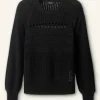 Cotton Lace Stitch Raglan Sleeve Jumper