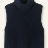 Cotton Merino Rib Layering Vest + Snood