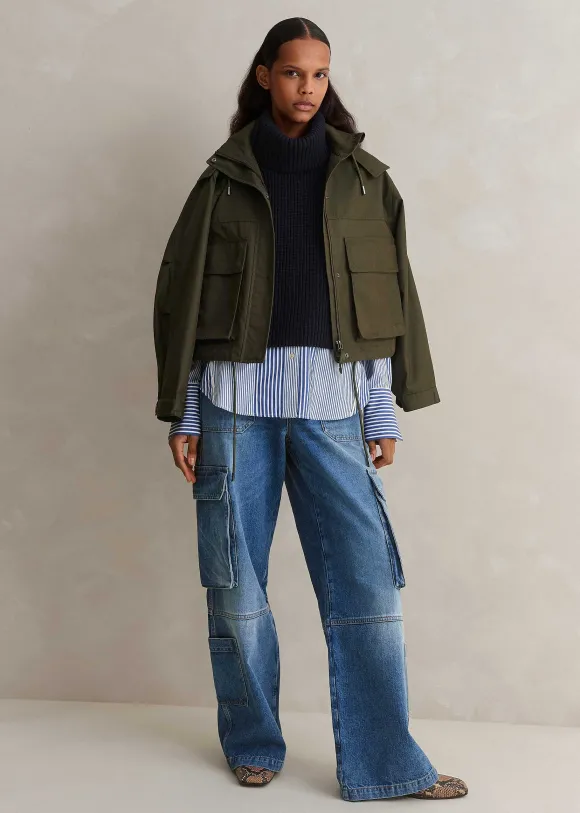 Cotton Merino Rib Layering Vest + Snood