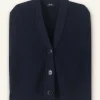 Cotton Merino Rib Relaxed Buttoned Vest
