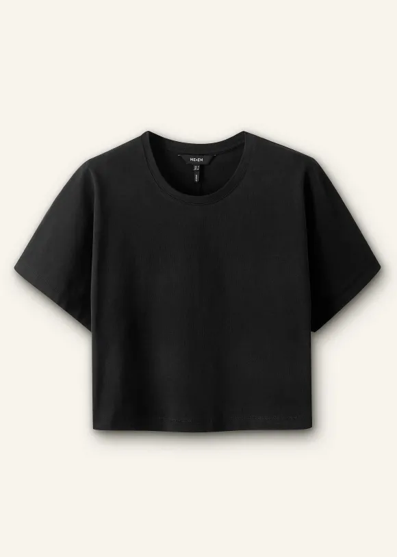 Cotton Oversized Crop Tee